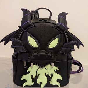 Maleficent Dragon Loungefly Mini Backpack Disney Glow In The Dark